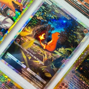 Reliure d'image en plastique non officielle Charmander TCG Pocket, insertion de page dans la liste de souhaits, dramatisation de la feuille holographique de remplacement LIRE LA DESCRIPTION