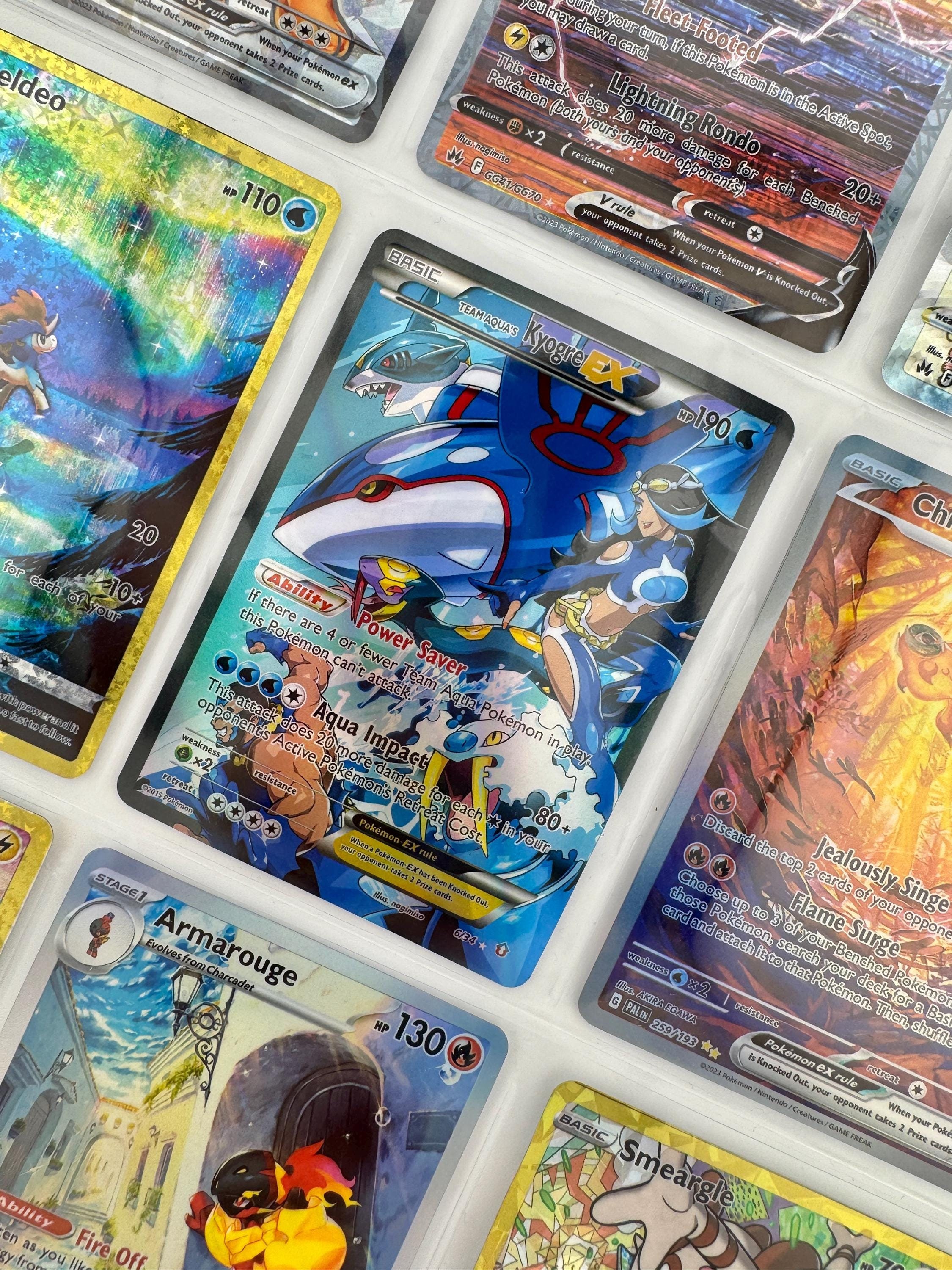 Unofficial Team Aquas Kyogre Ex 6/34 Plastic Picture Binder Page