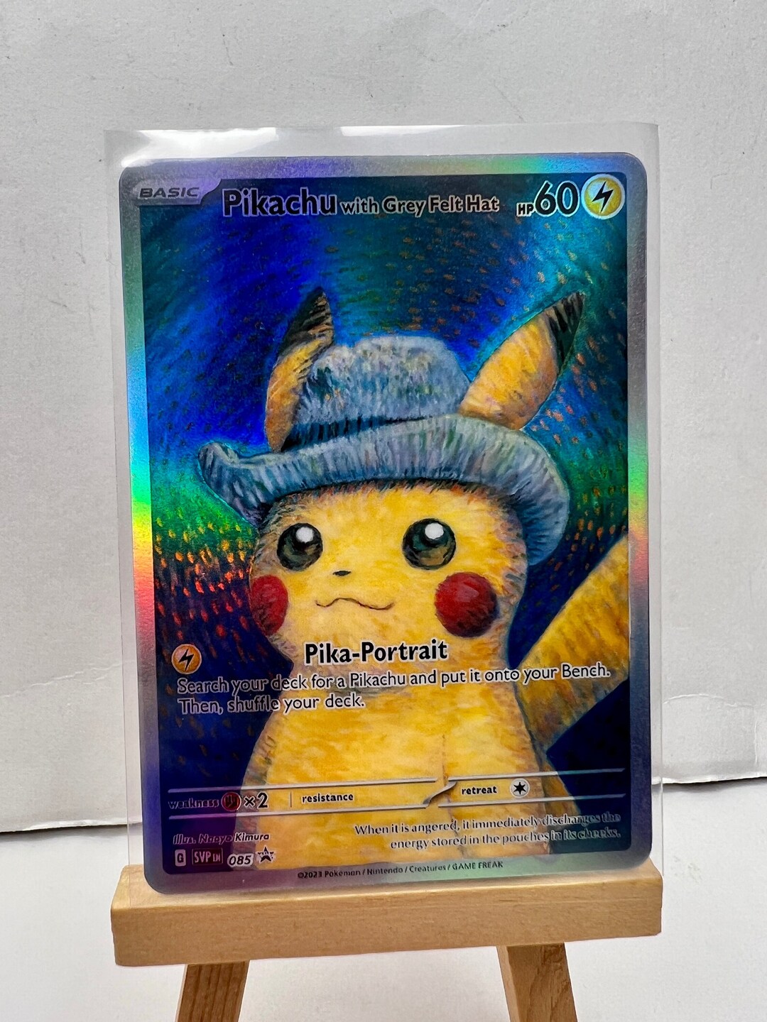 Pikachu With Gray Felt Hat #085 – Pokemon Foiled Doujin Card (Ungraded, NM Condition) *READ*
