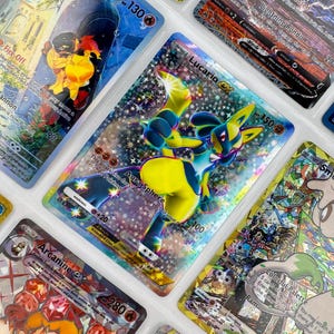 Brillant Lucario Ex TCG Pocket non officiel, reliure photo en plastique pleine art, insertion de page Holo personnalisé, affichage de la liste de souhaits, remplacement de la liste de souhaits