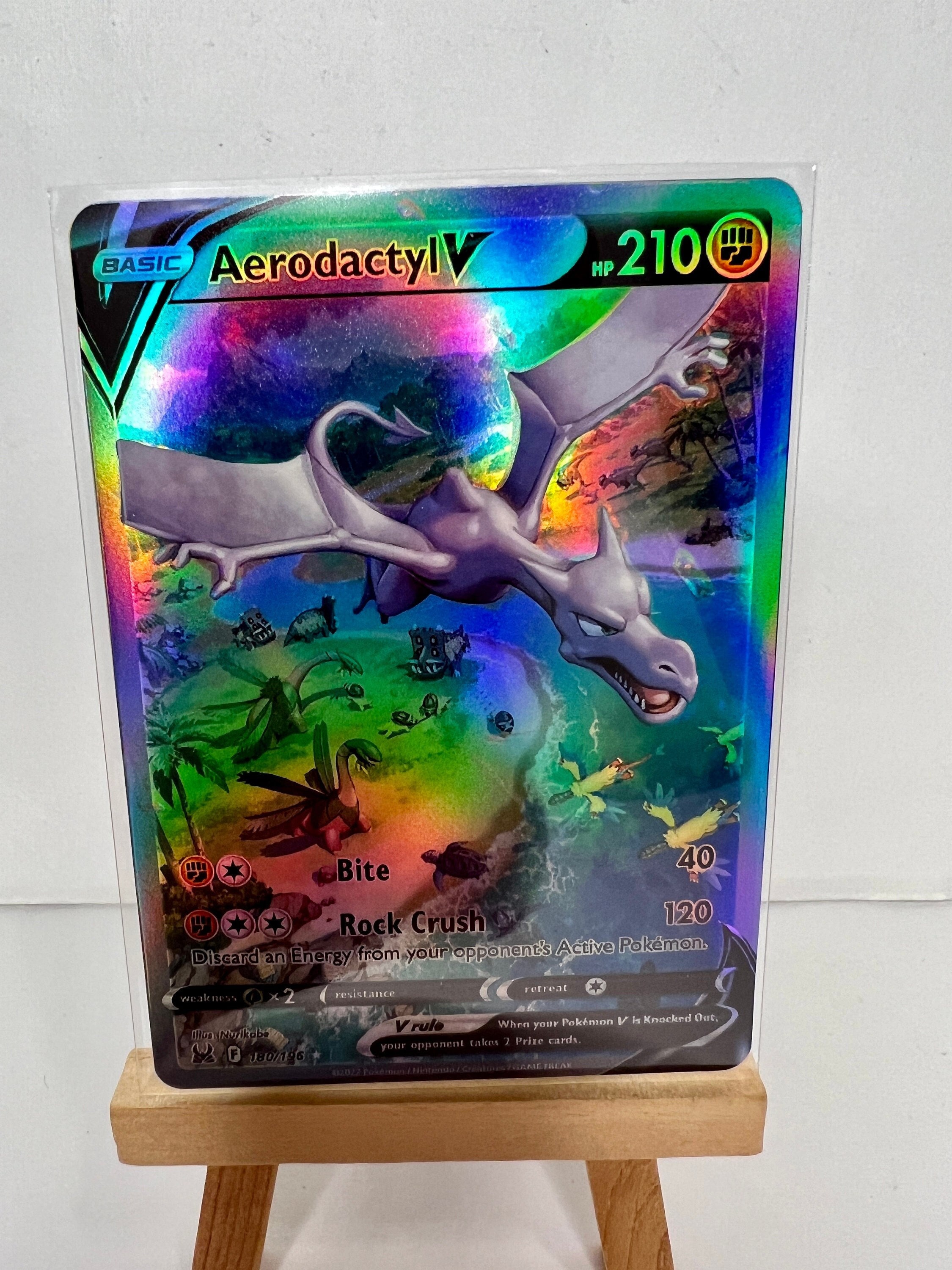 Aerodactyl V 180/196 - Pokémon Extended Artwork Protective Card Displa –  KantoForge