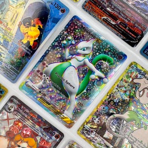 Non officiel Shiny Mewtwo Ex TCG Pocket Reliure photo en plastique plein d'art avec insertion de page Holo personnalisé Display Remplacement de la liste de souhaits LIRE LA DESCRIPTION