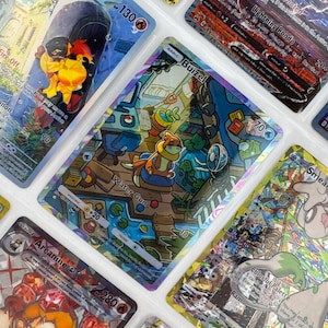 Reliure non officielle Buizel TCG Pocket Full Art en plastique pour reliure à images, insertion de page Holo personnalisée, remplacement de la liste de souhaits LIRE LA DESCRIPTION