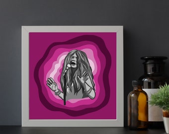 Janis Joplin - Psychedelic Prints for Digital Download