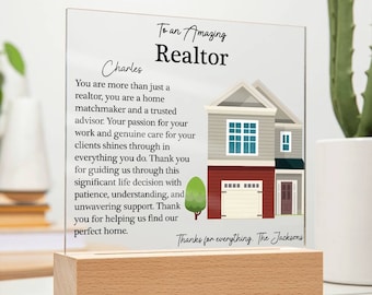 To an Amazing Realtor Personalized Acrylic Plaque, Real Estate Agent Thank you Gift, Real Estate Plaque, Realtor Broker Unique Gift Ideas