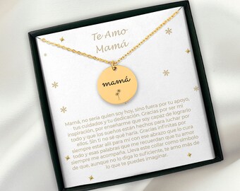 Mamá Necklace, Personalized Spanish Mother's Day Gift