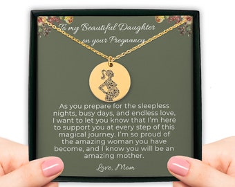 To my Daughter on her Pregnancy Personalized Necklace, Pregnant Daughter Gift, New Mom Gift, Mother's Day Gift, Daughter Becoming Mother