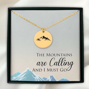 Personalized Mountain Necklace: Stainless Steel Nature Jewelry
