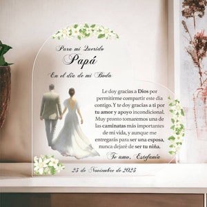 Regalo Para Papa de la Novia, Father of the Bride Gift from Daughter, Spanish Wedding Gift for Father of the Bride, Para mi Papa en mi Boda