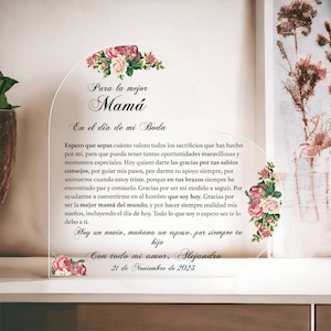Regalo para mamá Boda, Regalo personalizado para la madre del novio de Son Spanish, Regalos para mamá del novio en Español, Para mi mamá Gift