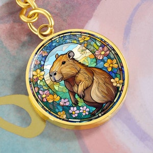 Capybara Keychain: Engraved Animal Lover Gift
