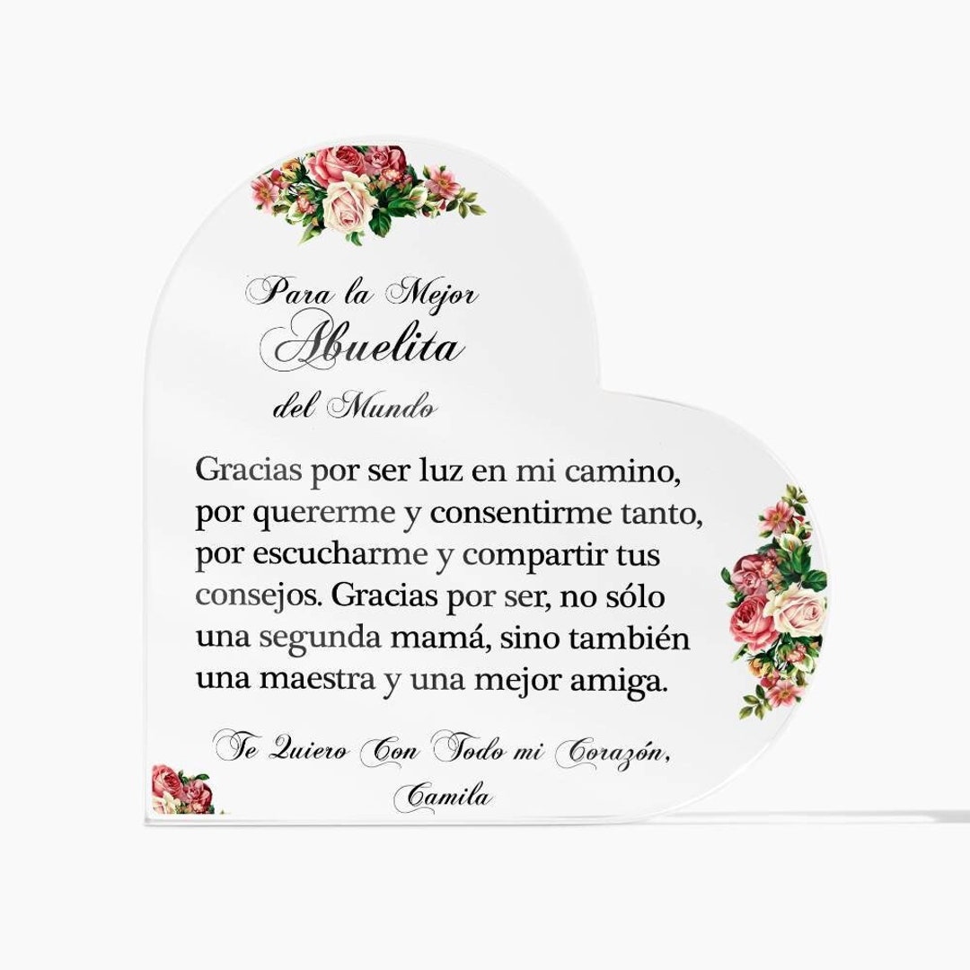Targa In Acrilico Personalizzata “Thank You Grandma” Con Base – Regalo Per Nonna, Anniversario, Compleanno – Dimensioni 15x20 Cm, Spessore 3 Mm – Design Chiaro E Resistente - 2