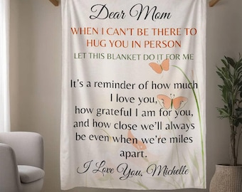 Personalized Mother's Day Blanket, Custom Fleece Throw
