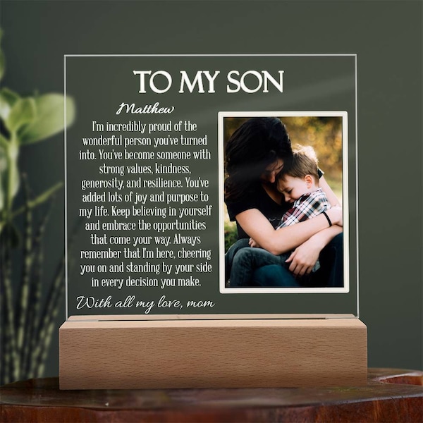 21st Birthday Gift for Him, To my son Sentimental Gift, Personalized gift for Son on his Wedding Day, 16th Birthday Gift, Christmas Gifts