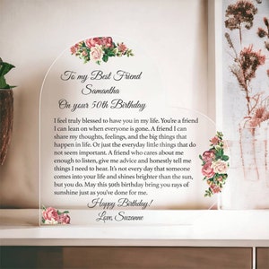 Gifts for best friend female, 50th birthday gift for best friend, 50th birthday gifts for female friend, 50 birthday gifts for women BFF