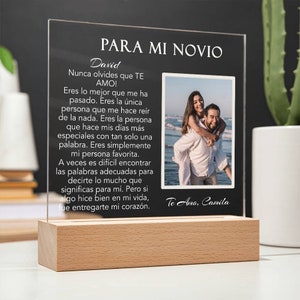 Personalized Photo Plaque - Spanish Gift for Boyfriend