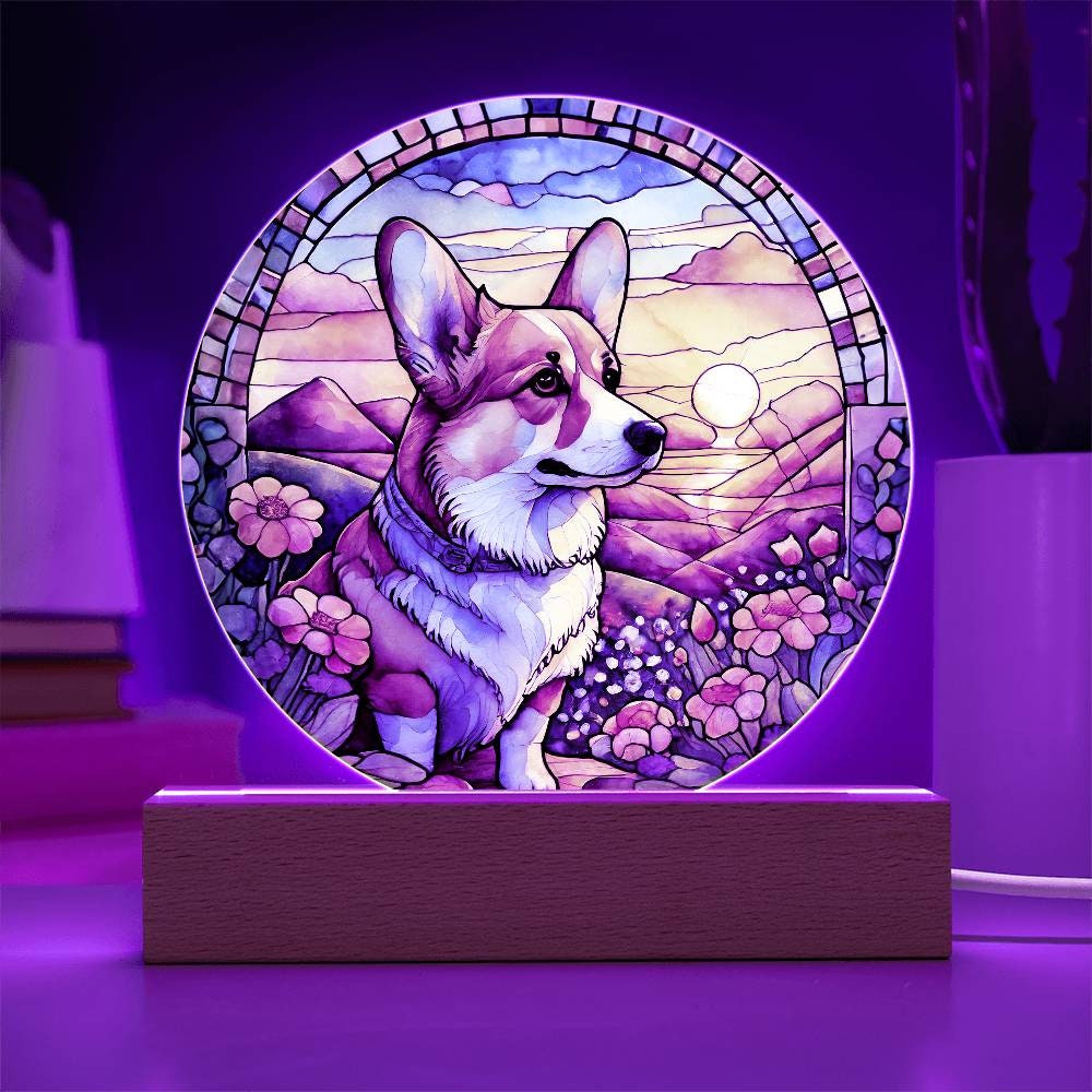 FkYstrix Lampe Corgi 3D LED Mignonne Chien Lumière De Nuit USB