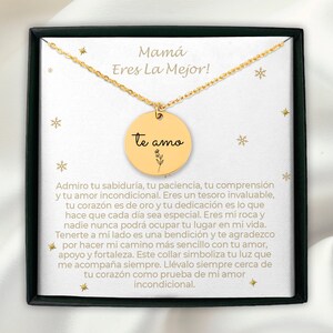 Regalo Para Mama, Moederdagcadeau in het Spaans Cadeaus voor moeder, moederketting en tekstkaartje in het Spaans, día de las madres regalo, Verjaardag
