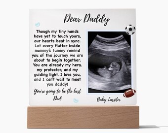 Personalized Ultrasound Photo Plaque: New Dad Gift
