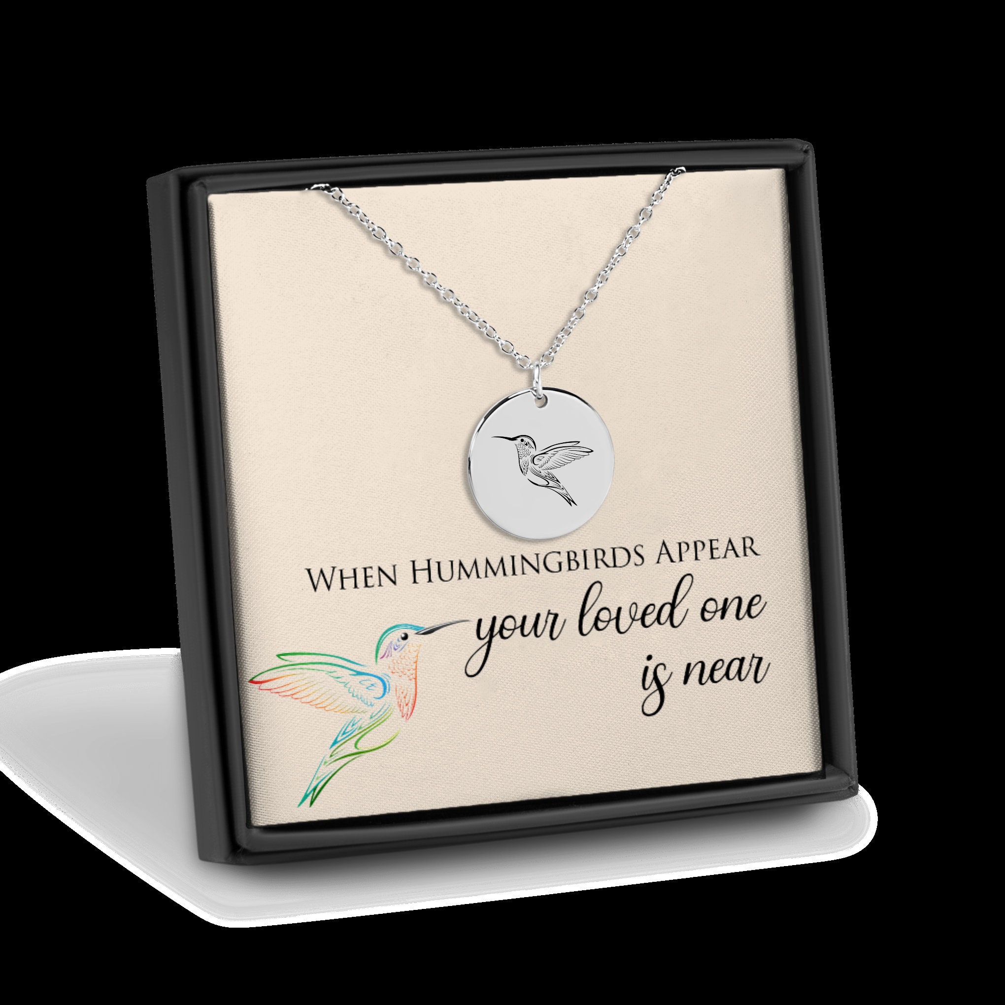 Collana Donna Con Ciondolo Colibrì E Fiore In Acciaio Inossidabile - Gioiello Portafortuna - 3