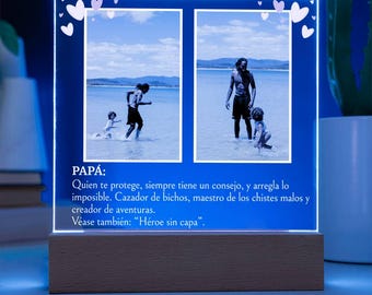 Personalized Dad Photo Plaque, Spanish Father's Day Gift