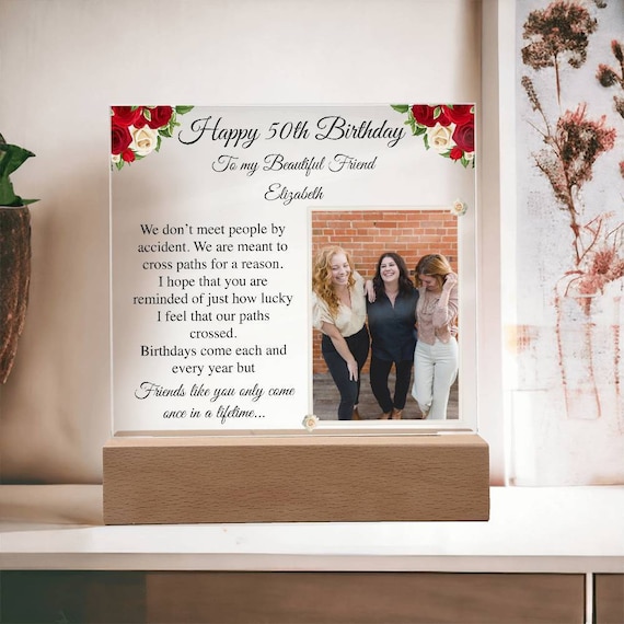 50Th Birthday Gifts for Women, Happy 50Th Birthday Gifts for Her Best  Friend Mom