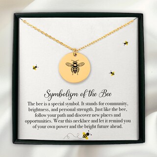 Namana Collana Donna Con Ciondolo Ape – Gioiello In Argento, Oro Giallo O Rosa Con Zirconia E Smalto Nero – Regalo In Scatola Portagioielli