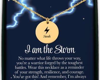 Personalized Warrior Necklace: Engraved Stainless Steel Strength Gift