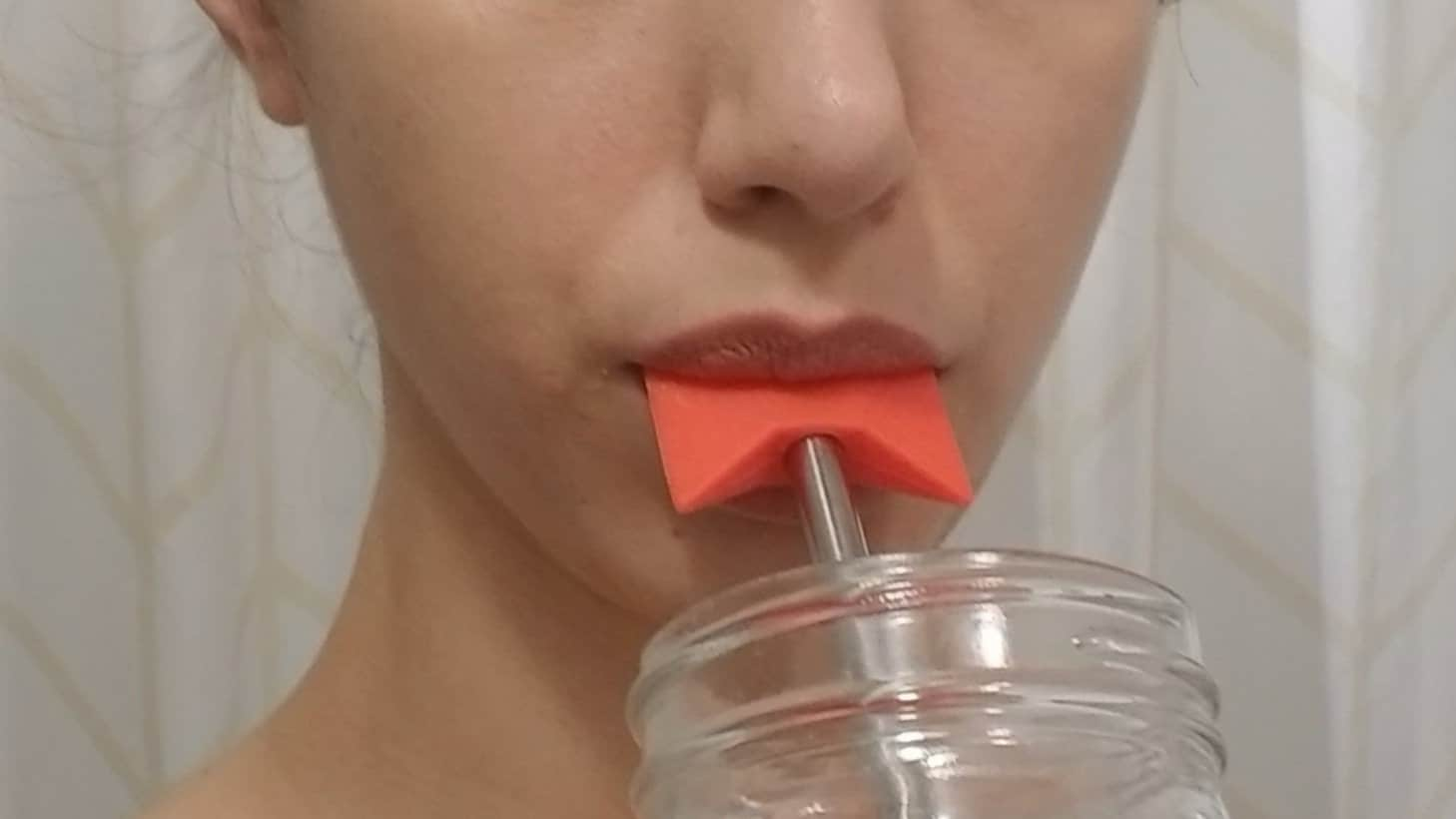 Red Anti-aging Comfort Drinking Straw Tip the Pixie Tip 