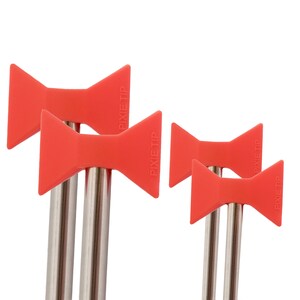 Red Anti-Aging Comfort Drinking Straw Tip - The Pixie Tip - 2 Small and 2 Large
