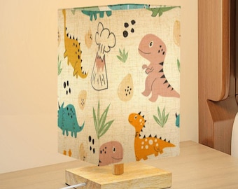 Dinosaur Table Lamp for Nursery, Dino Baby Room Decor, Kids Bedroom Light, Jurassic Theme