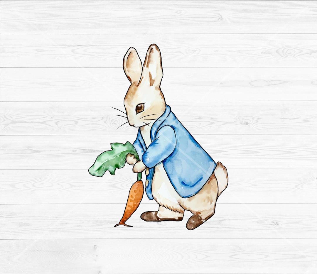 Peter Rabbit Clipart PNG, Bunny Rabbit Illustration Design, Instant ...