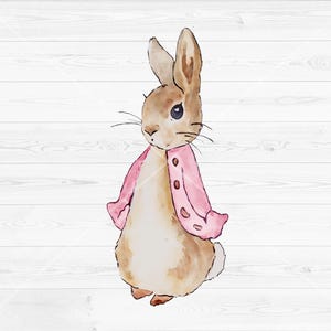 Peter Rabbit Pink PNG, Mädchen Peter Rabbit Clip Art, sofortiger digitaler Download