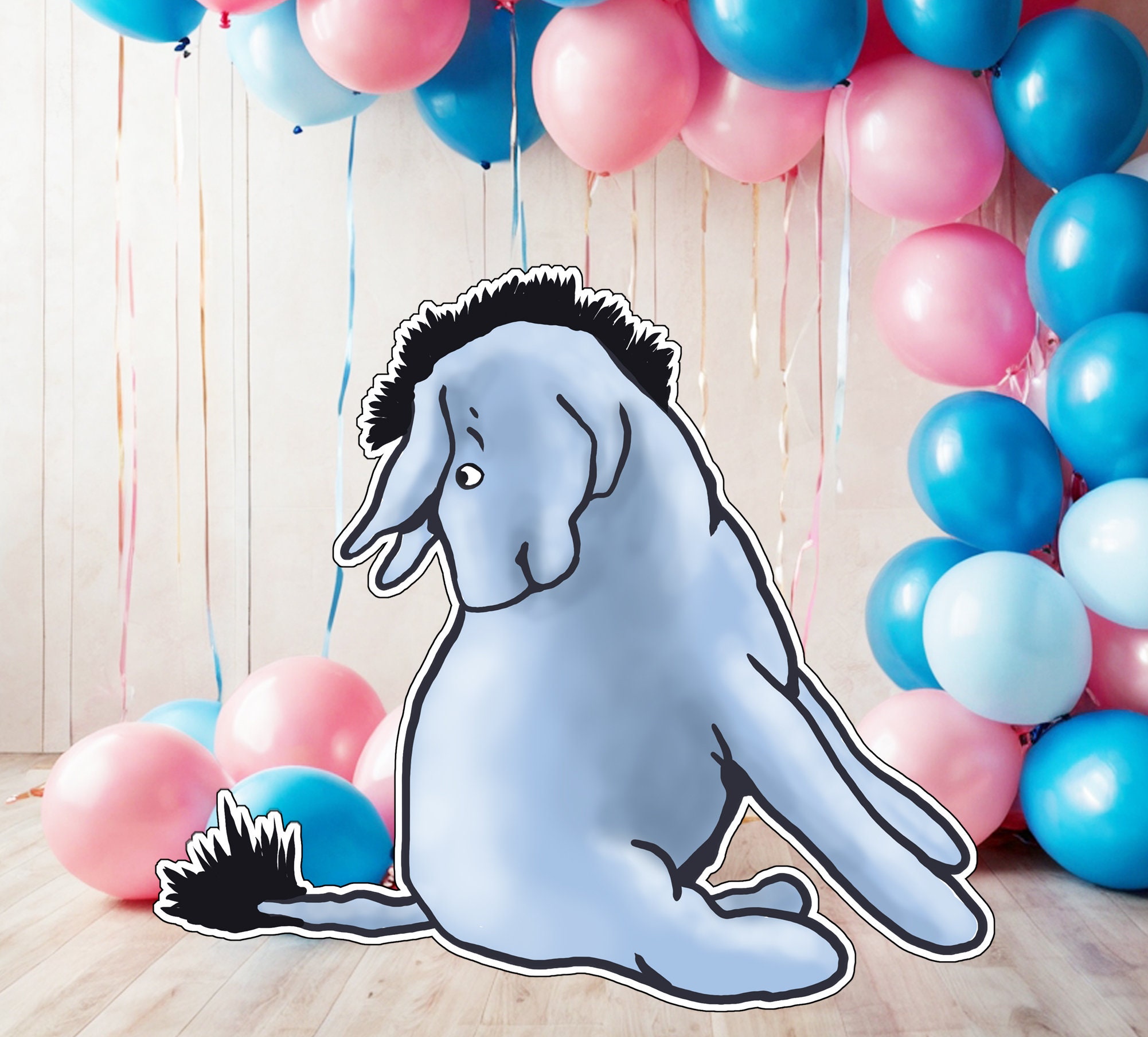 Eeyore Classic Winnie the Pooh Large Cutout Prop, Yard Baby Shower