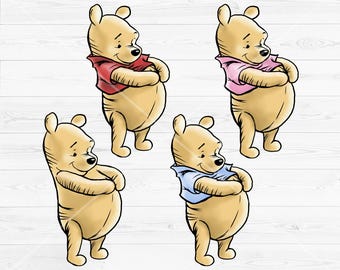 Nalle Puh Clipart: Handritade klassiska bilder (direkt nedladdning)