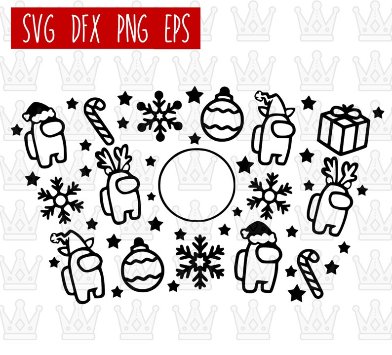 Download Among Us Christmas Venti Cup Wrap SVG For Starbucks Wrap ...