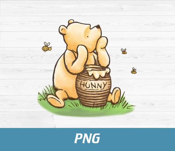 Classic Winnie the Pooh PNG, Pooh with honey pot