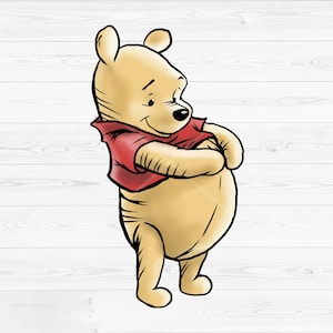 Winnie Puuh Bauch PNG, klassische Original Winnie Puuh Babyparty, Geburtstagsfeier, Sofortiger digitaler Download