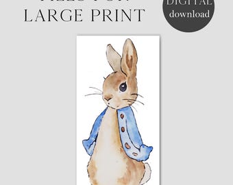 ピーターラビットBoder ◆希少【Peter Rabbit Standing】 Peter Rabbit Large Cutout Prop, Peter Rabbit Standee, Instant