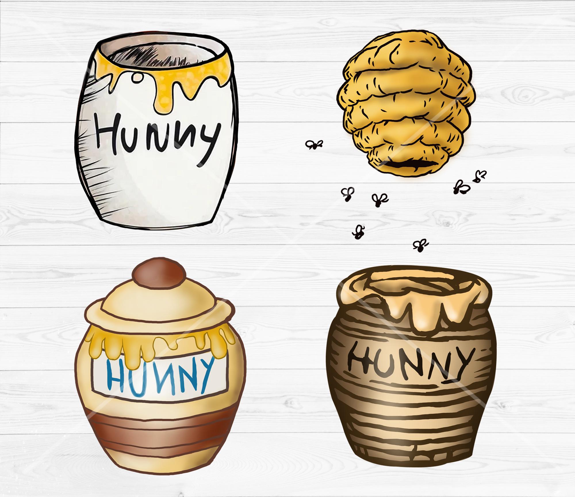 Winnie The Pooh Honey Pot Drawing