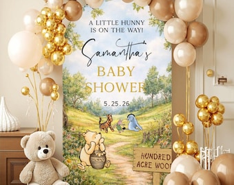 Customizable Winnie the Pooh Large Arched Background Party Cover