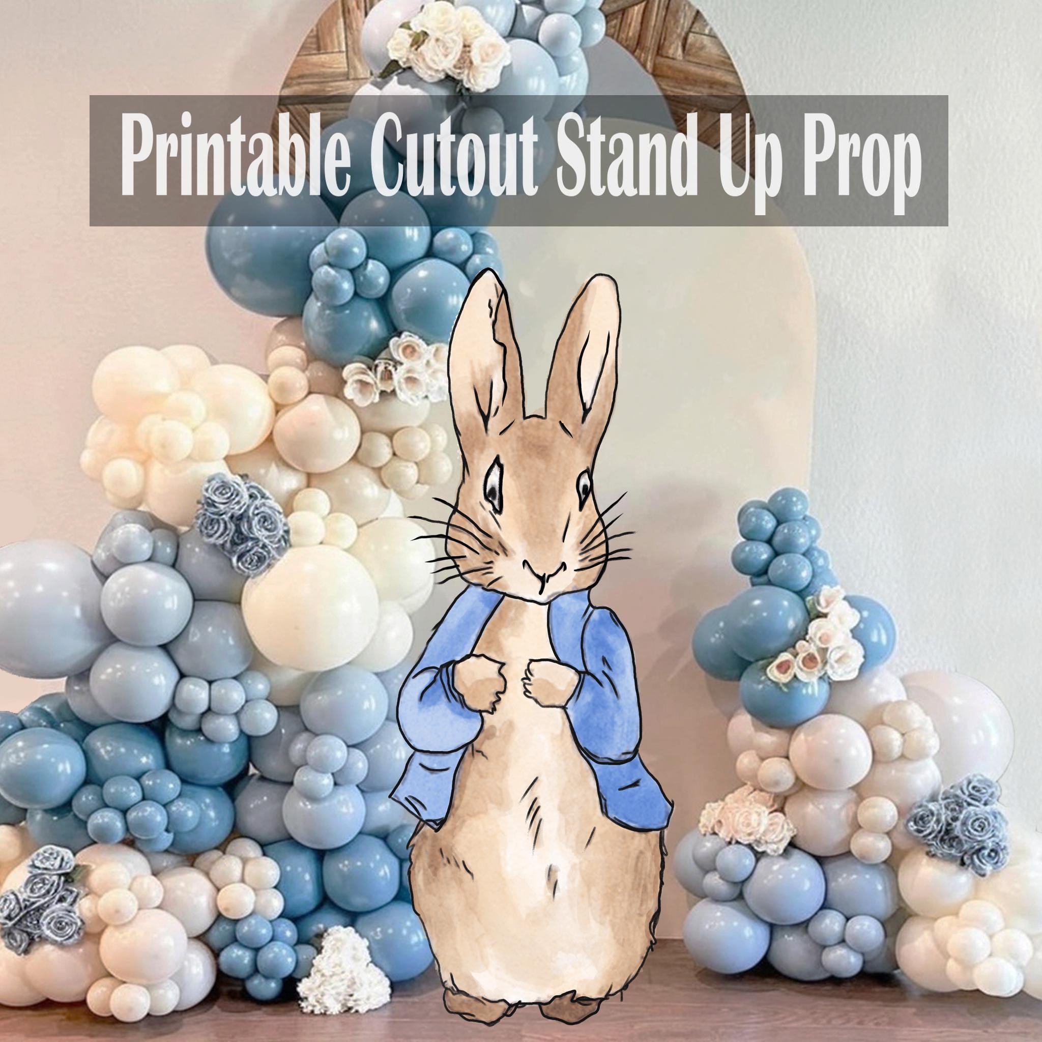 Peter Rabbit Large Printable Cutout Prop, Bunny Rabbit Standee