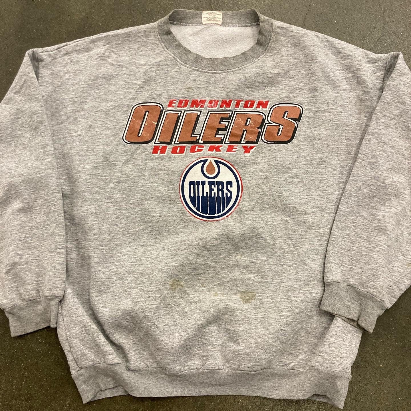Vintage NHL Edmonton Oilers Sweatshirt Etsy