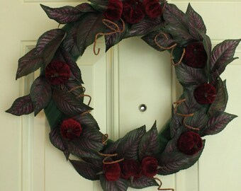 Gothic Halloween Pumpkin Wreath