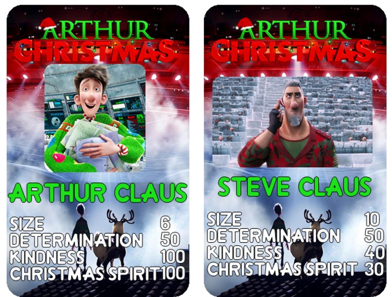 Top Trumps Arthur Christmas unofficial homemade *Digital Download only*