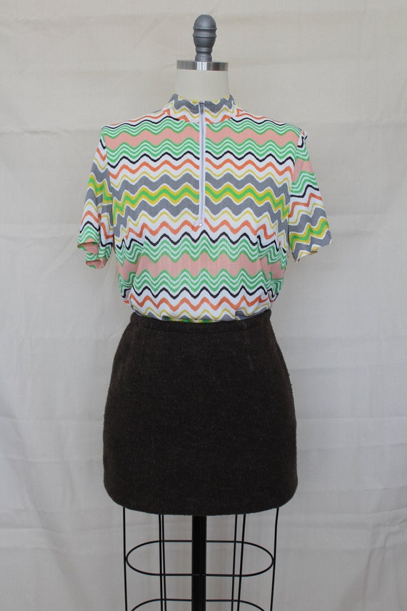 Vintage Mock-neck Blouse - image 2