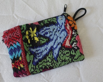 Pochette de pièces brodée mexicaine