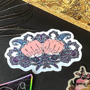 Bleiben Sie unhöflich Vinyl Farbstoff geschnitten Aufkleber/Rude Kunst Arbeit/Illustration/Tattoo inspiriert/Offensive Geschenk / frech/Aufkleber Kunst /