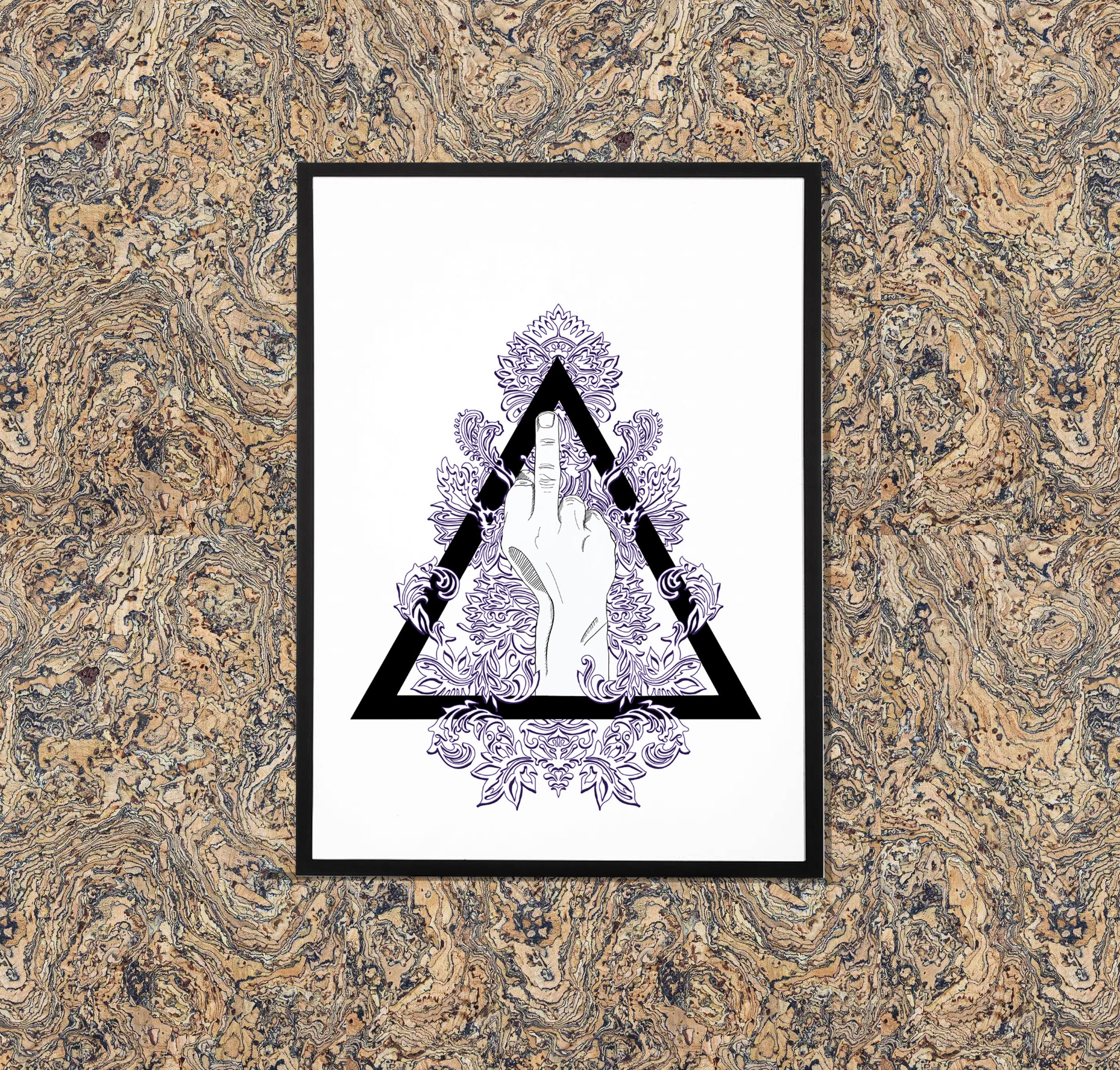Middle Finger Art Print/ Rude Art Work/sweary Art/tattoo Inspired ...