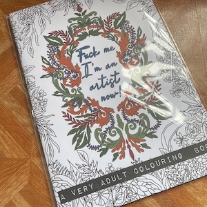 A very adult colouring book/recycled paper/swear word colouring book
